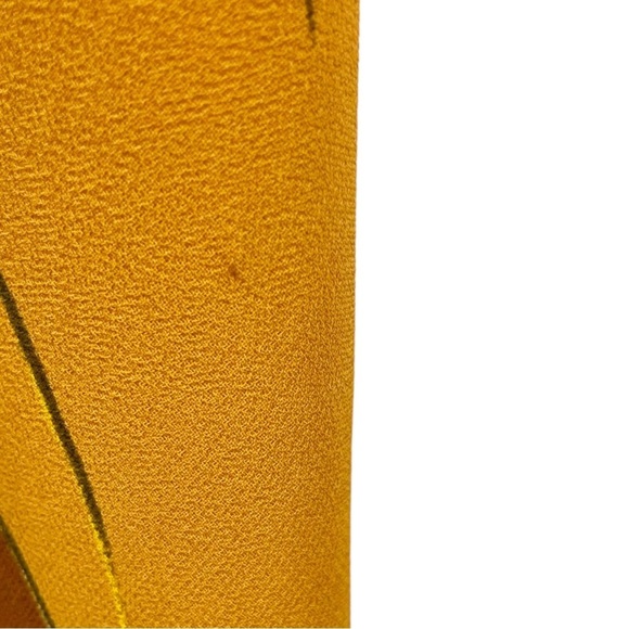 Vintage Sharon Max Mustard Printed Sleeveless Handkerchief Hem Maxi Dress Size L - Picture 6 of 6